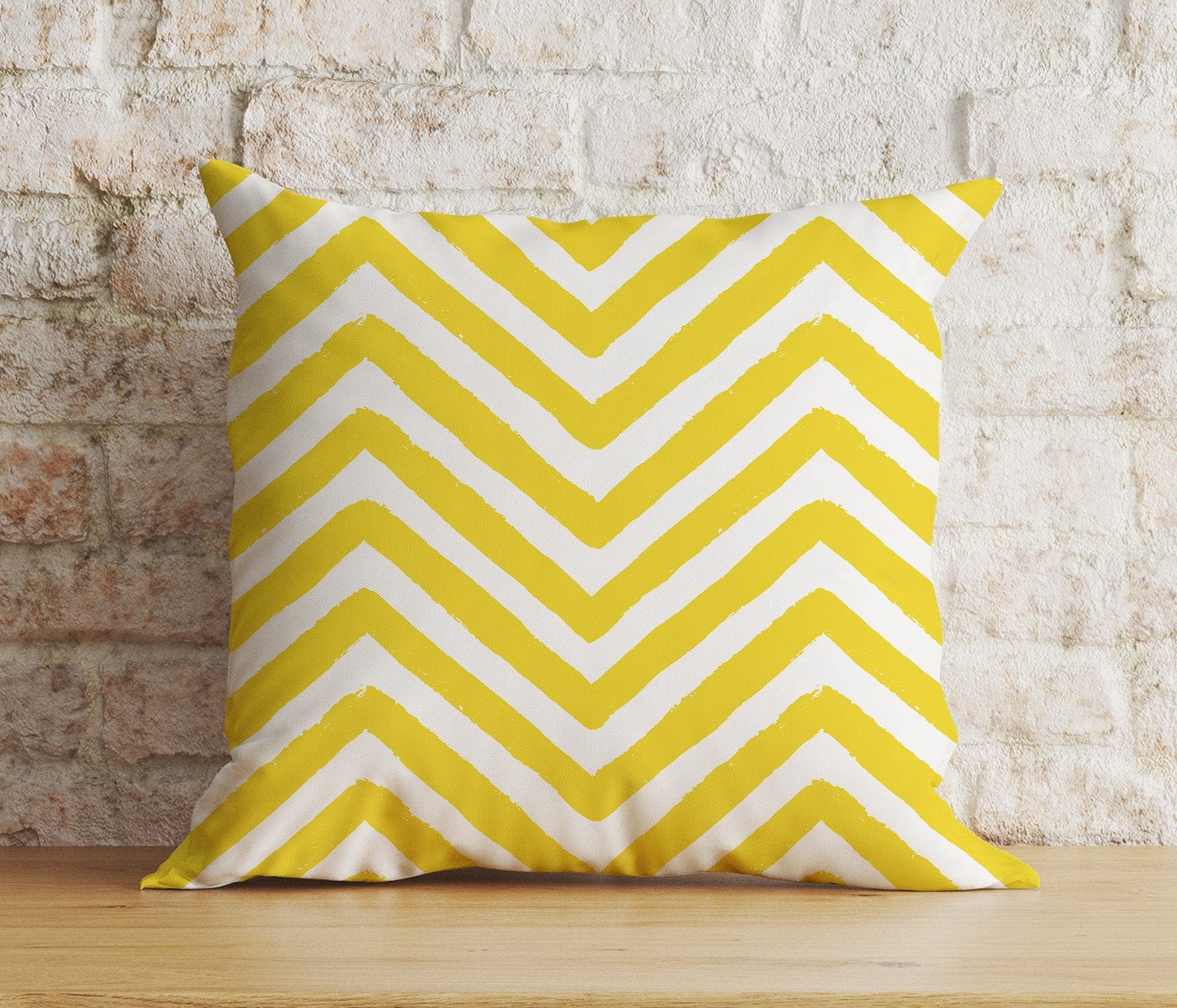 Onay 2 / 12 x 12 inch (30 x 30 cm) Yellow Abstract Floral Spring Summer Trend Cushion Cover