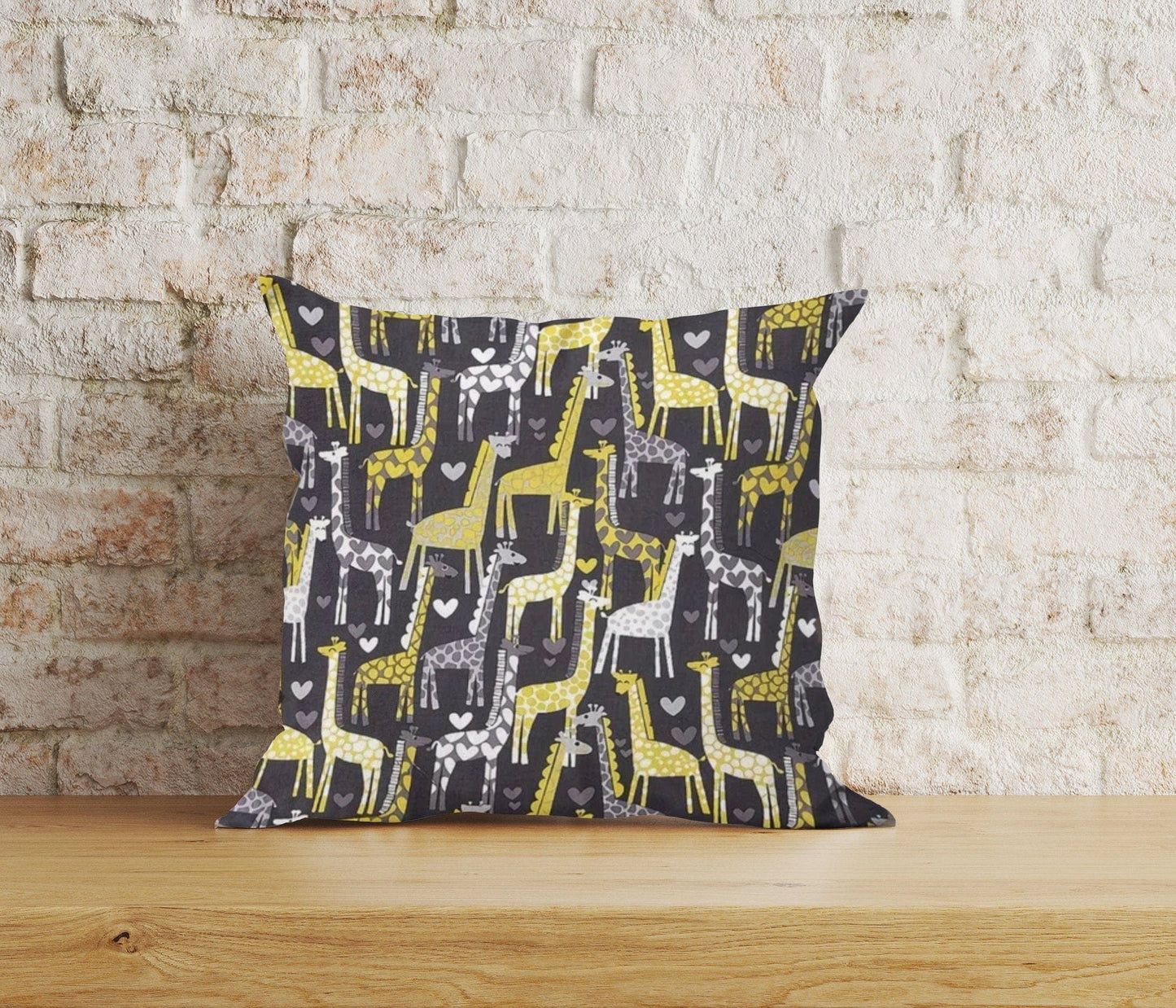 Onay 5 / 12 x 12 inch (30 x 30 cm) Yellow and Grey Abstract Honeycomb Cushion Covers