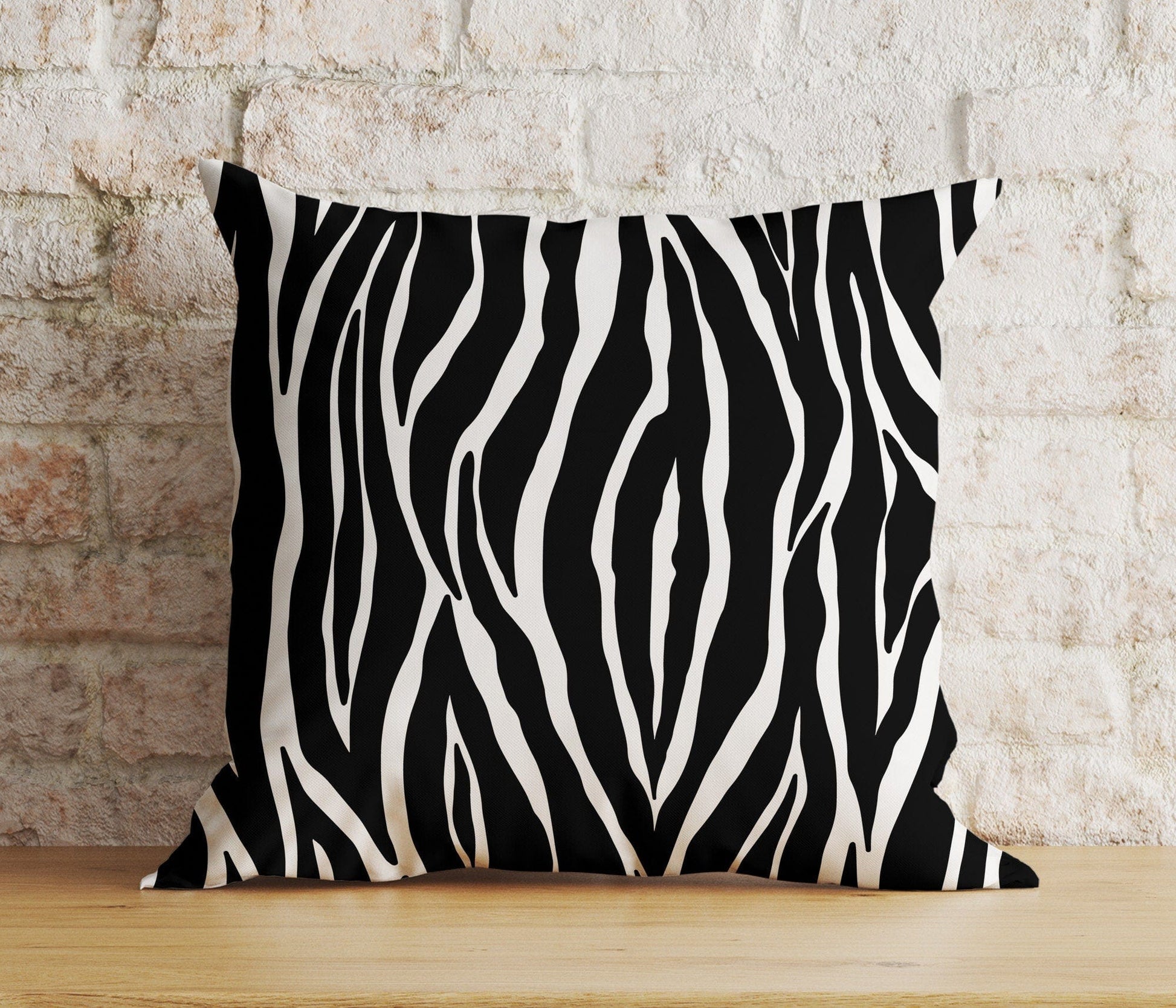 Onay 7 / 12 x 12 inch (30 x 30 cm) Zebra Print Stripe Zebra Pattern Cushion Covers