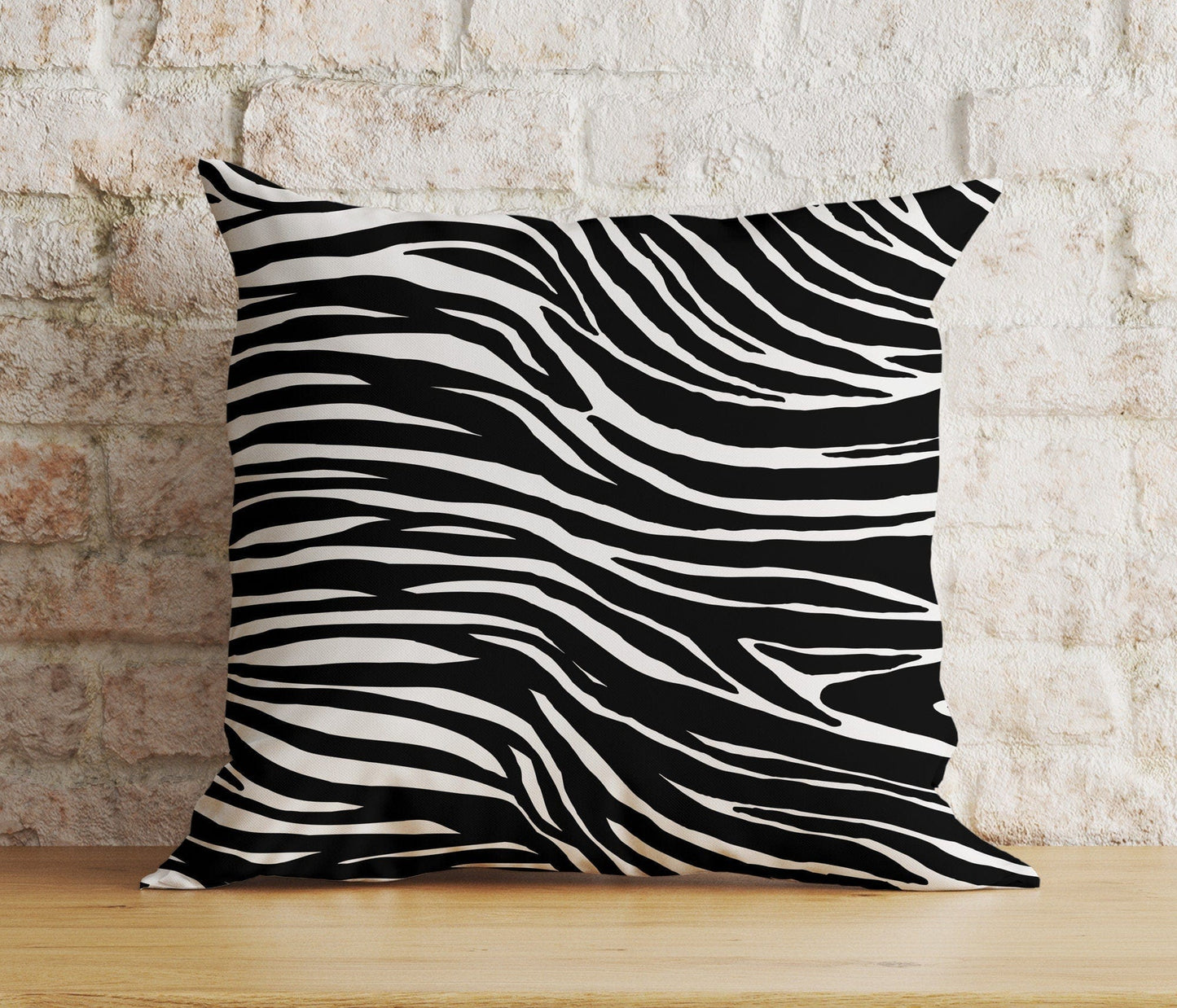Onay 5 / 12 x 12 inch (30 x 30 cm) Zebra Print Stripe Zebra Pattern Cushion Covers