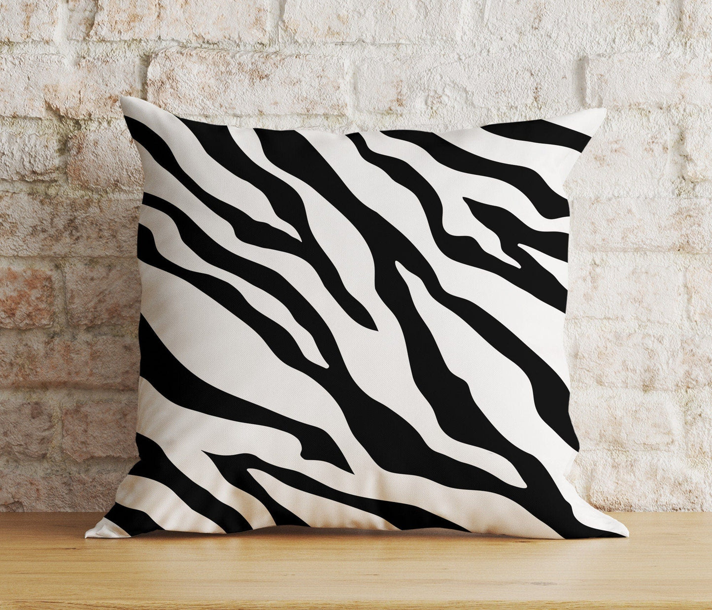 Onay 1 / 12 x 12 inch (30 x 30 cm) Zebra Print Stripe Zebra Pattern Cushion Covers