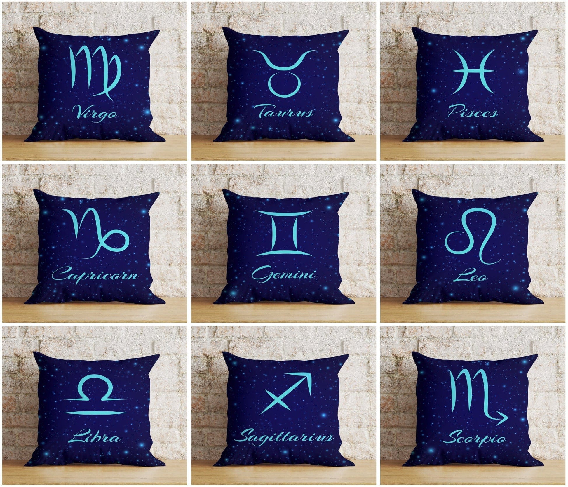 Onay Zodiac Horoscope Taurus Pisces Gemini Cushion Covers