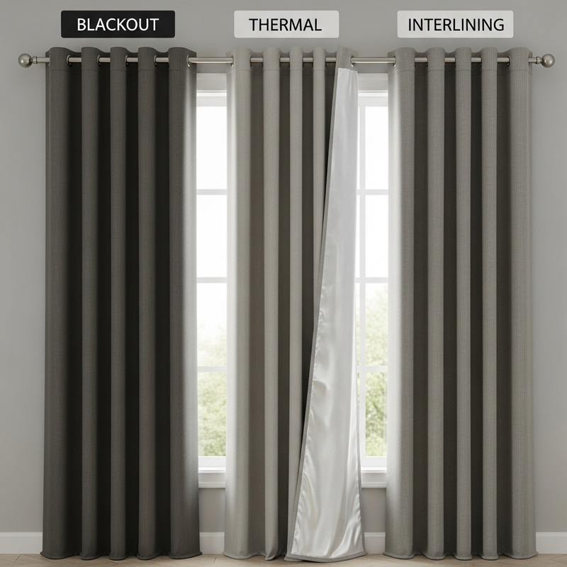 Blackout vs Thermal vs Interlining: The Ultimate UK Curtain Lining Guide