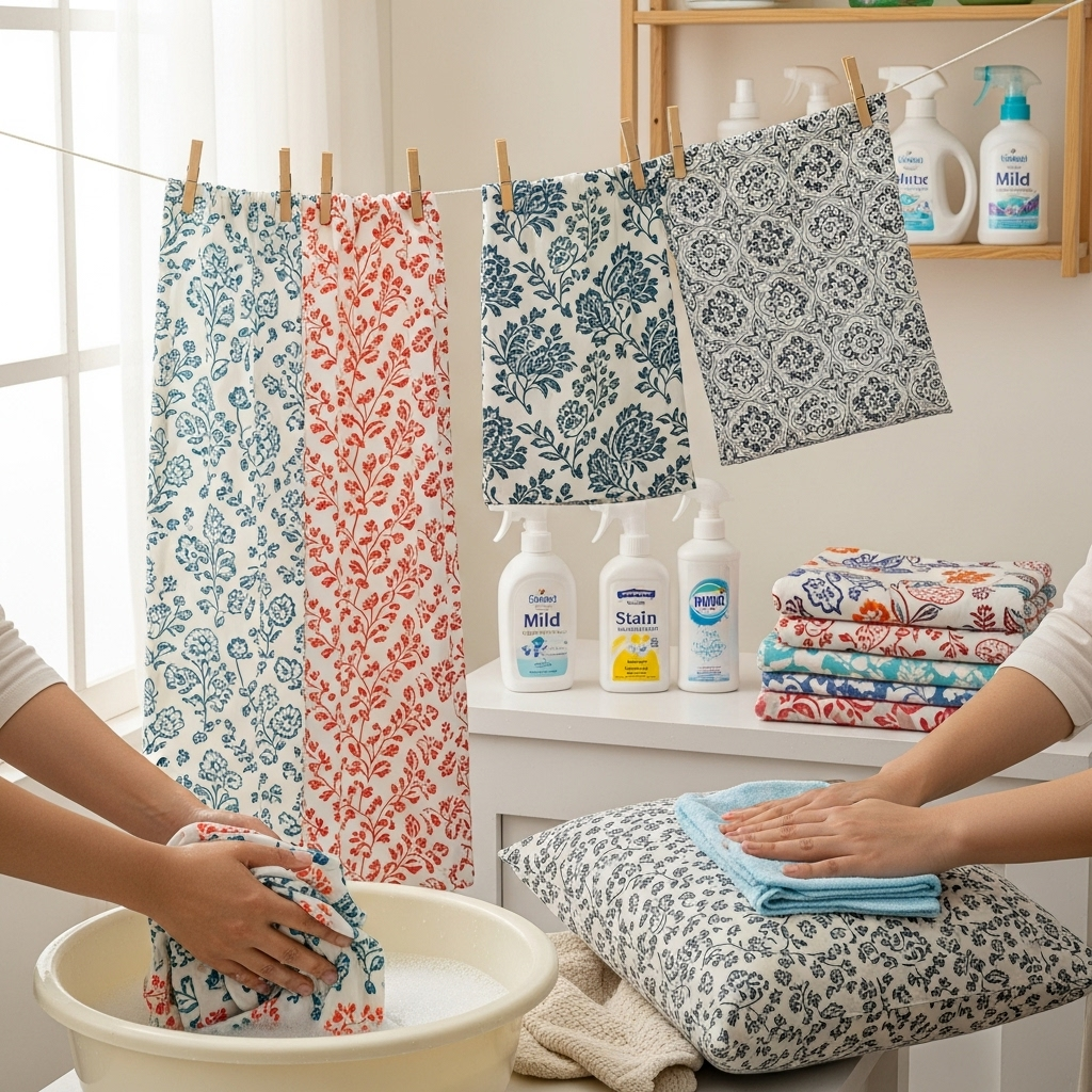 The Onay Care Guide: How to Clean and Maintain Your Printed Curtains and Cushion Covers