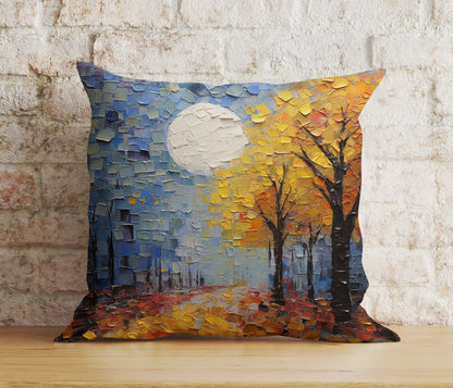 Cozy Autumn Tree and Leaves Pillow Cover Fall Home Decor Cushion Covers