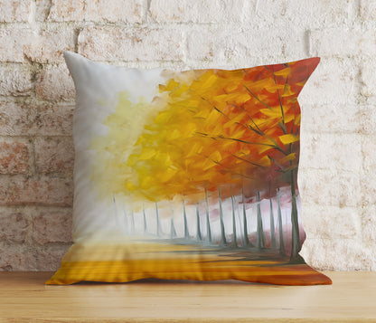 Cozy Autumn Tree and Leaves Pillow Cover Fall Home Decor Cushion Covers