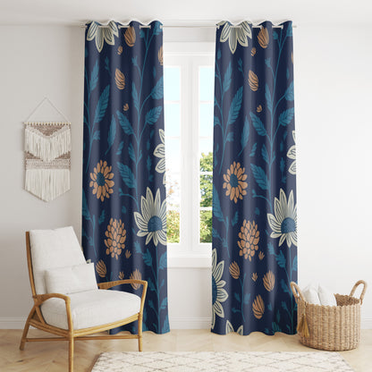 Retro Floral Curtains