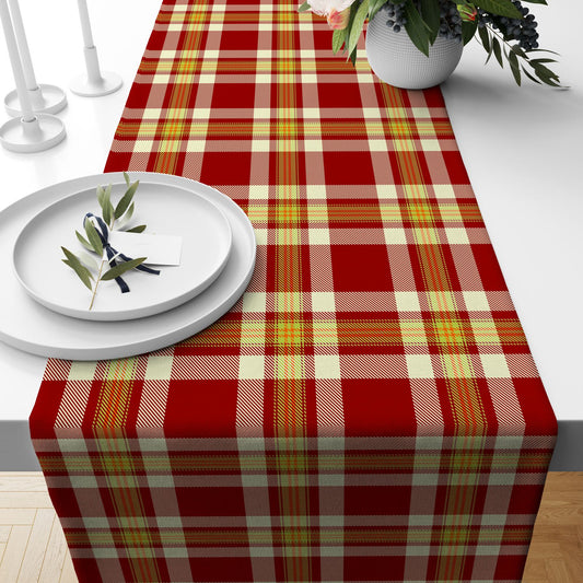 Festive Christmas Tartan Plaid Table Runner