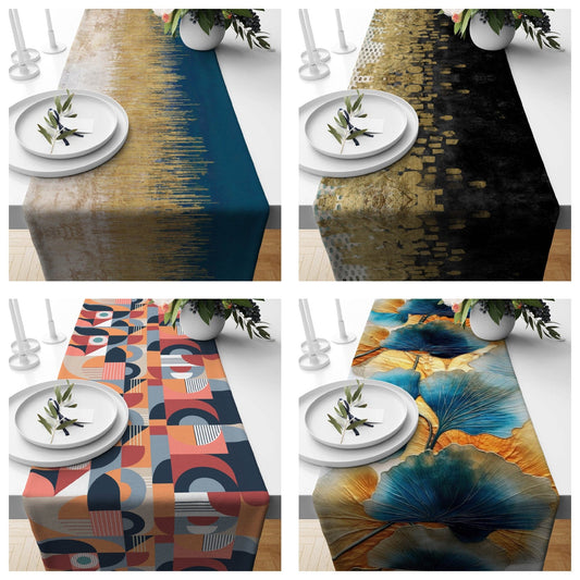 Onay Home Textile Abstract and Floral Table Runners Boho Flowers Runner