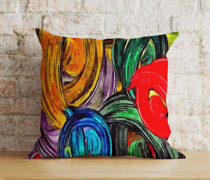 Onay 4 / 12 x 12 inch (30 x 30 cm) Double Side Abstract Colorful Cushion Cover Boho Decorative Pillow Cover