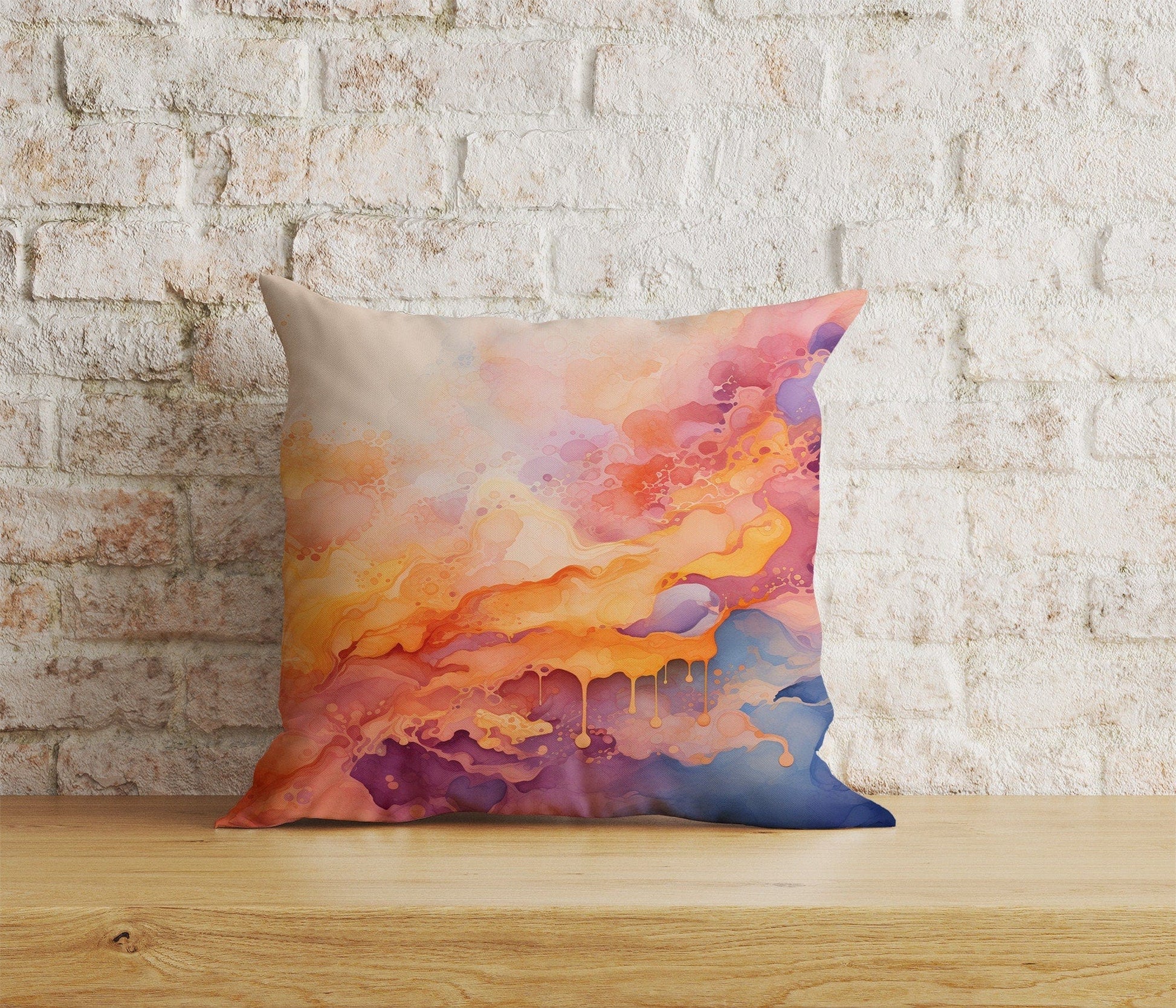 Onay Home Textile 8 / 12 x 12 inch (30 x 30 cm) Double Side Abstract Colorful Cushion Cover Living Room Pillow Cover