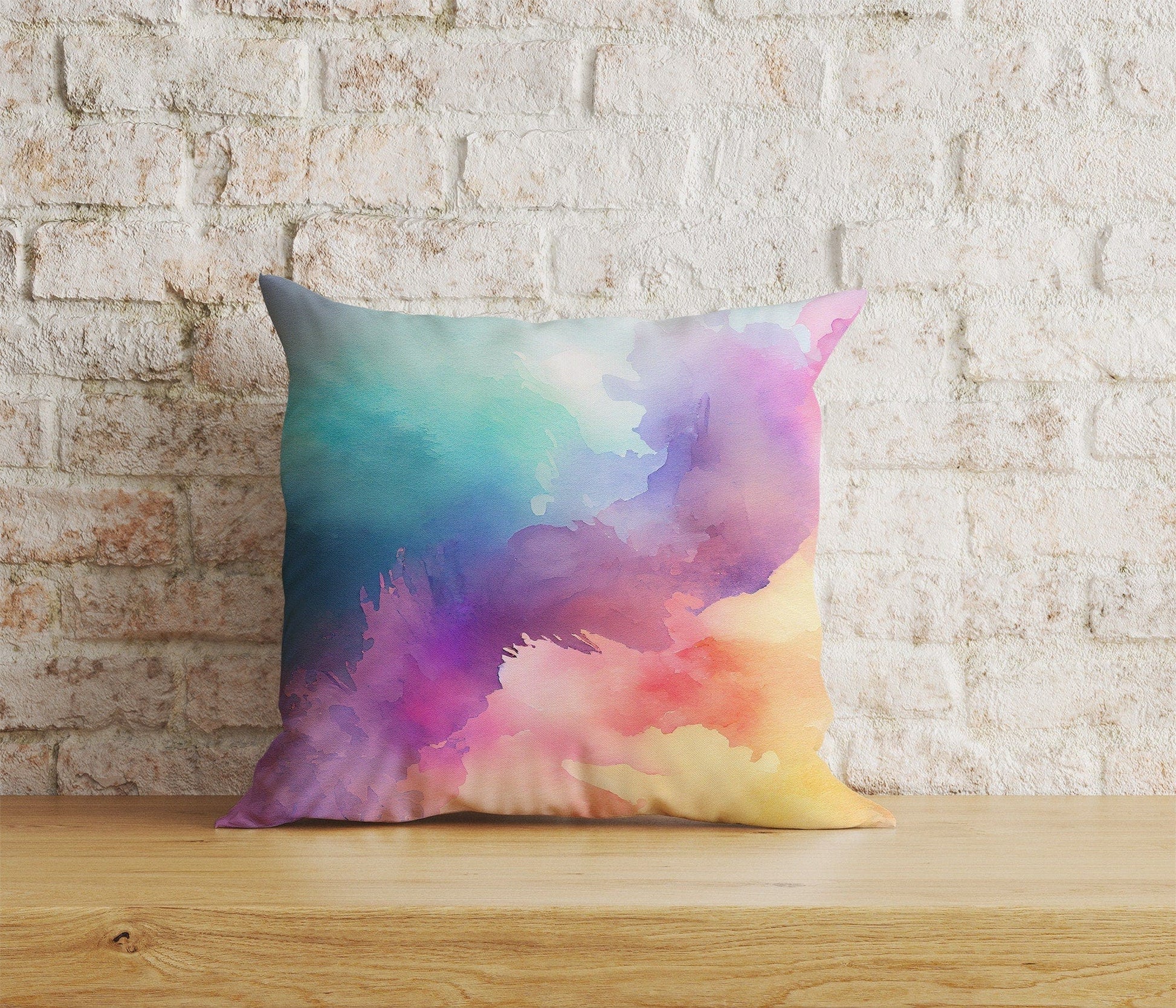 Onay Home Textile 6 / 12 x 12 inch (30 x 30 cm) Double Side Abstract Colorful Cushion Cover Living Room Pillow Cover