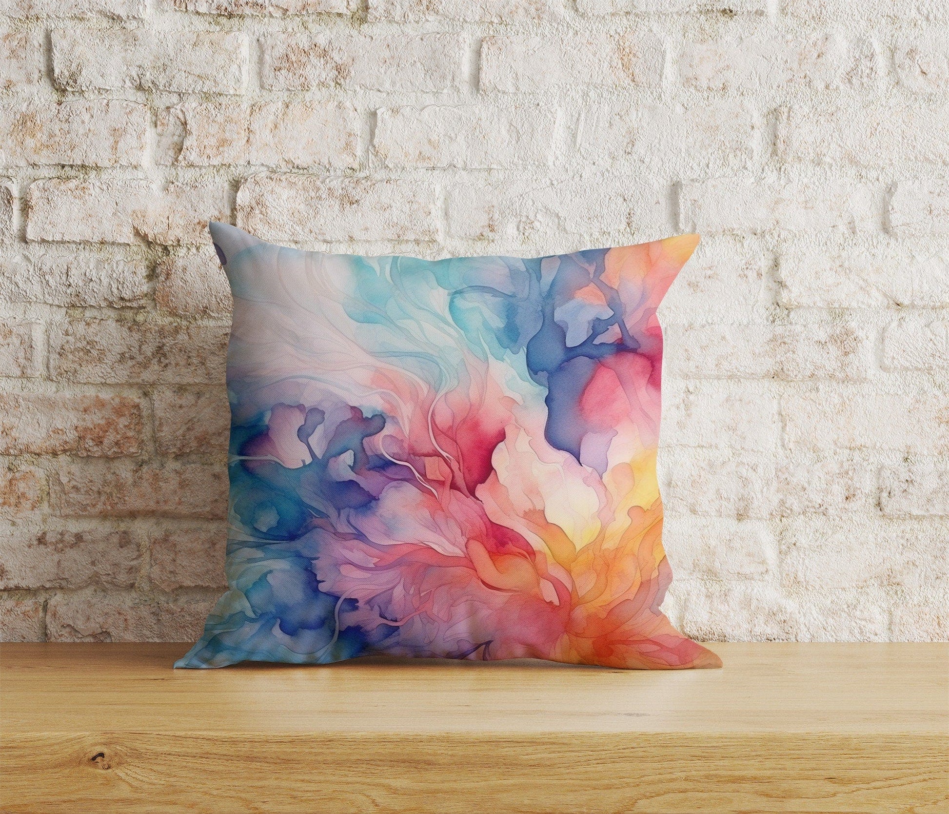 Onay Home Textile 2 / 12 x 12 inch (30 x 30 cm) Double Side Abstract Colorful Cushion Cover Living Room Pillow Cover