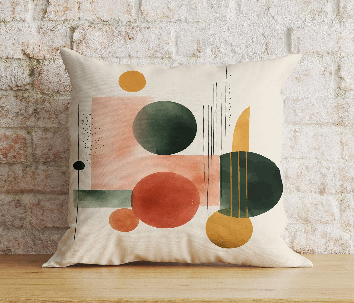 Onay Abstract Cushion Cover Mid Century Modern Pillow Cover Minimalist Drawing