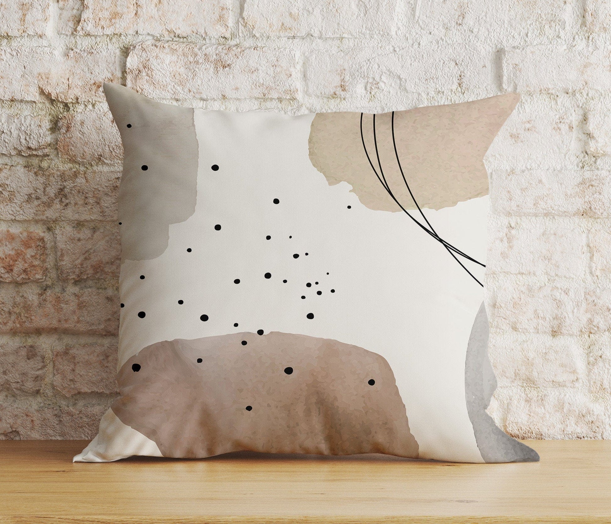 Onay 4 / 12 x 12 inch (30 x 30 cm) Double Side Abstract Cushion Cover Mid Century Modern Pillow Cover Minimalist Drawing