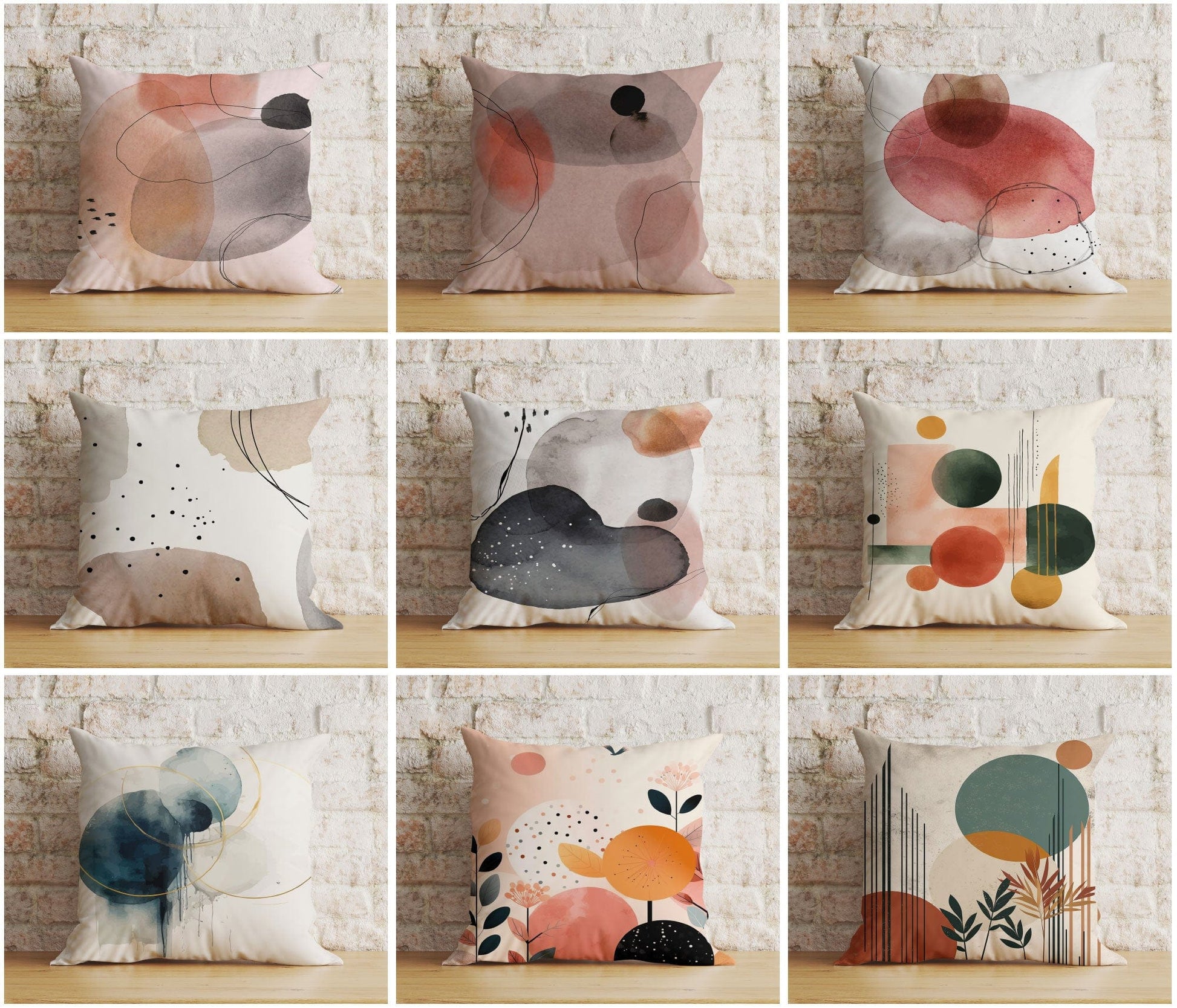 Onay Abstract Cushion Cover Mid Century Modern Pillow Cover Minimalist Drawing