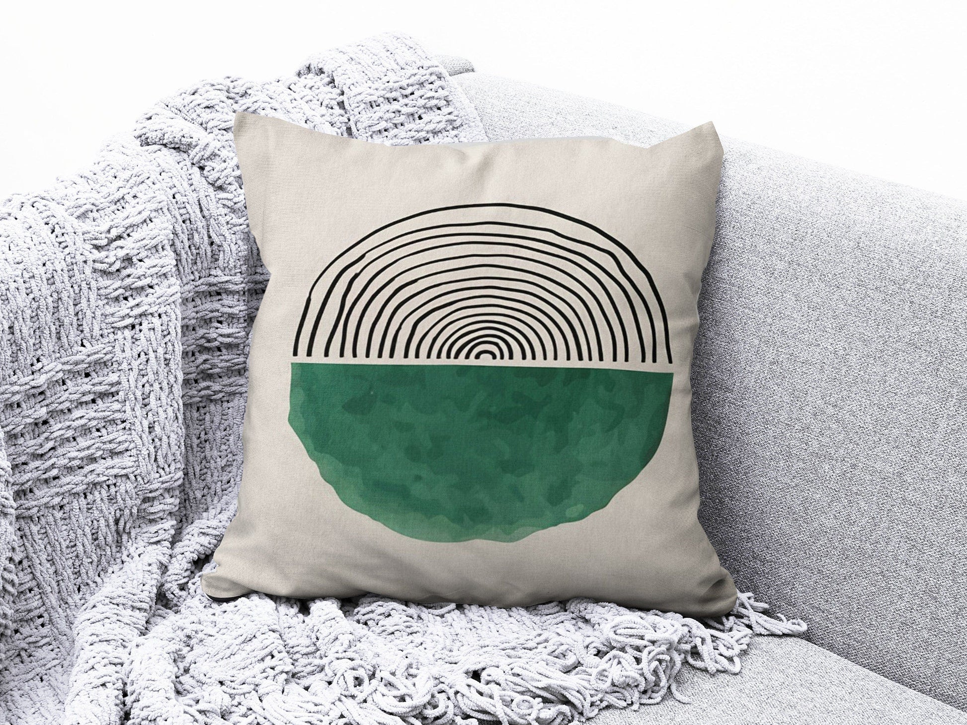 Onay 4 / 12 x 12 inch (30 x 30 cm) Double Side Abstract Geometric Cushion Cover Sun Cushion Case