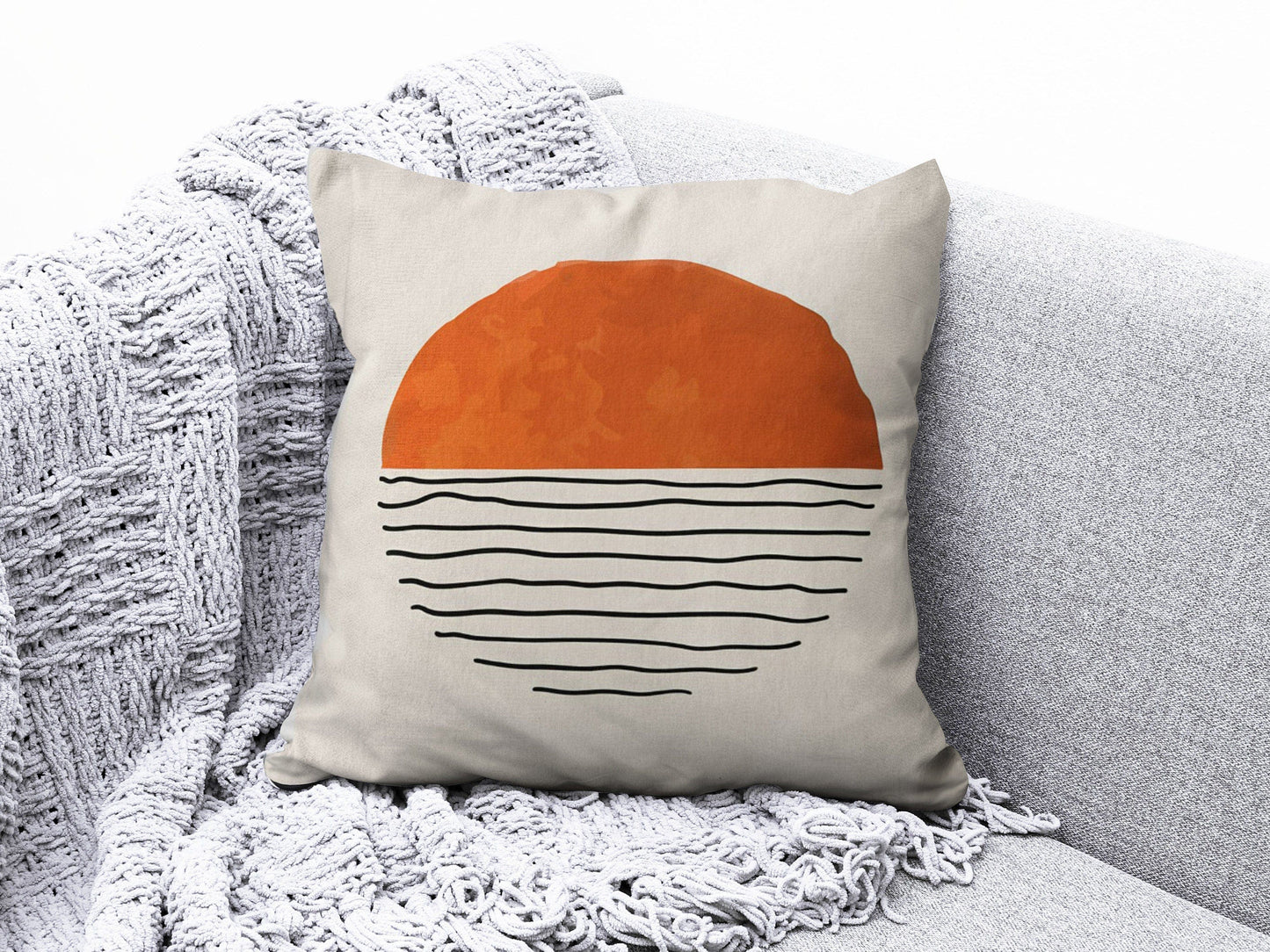 Onay 1 / 12 x 12 inch (30 x 30 cm) Double Side Abstract Geometric Cushion Cover Sun Cushion Case