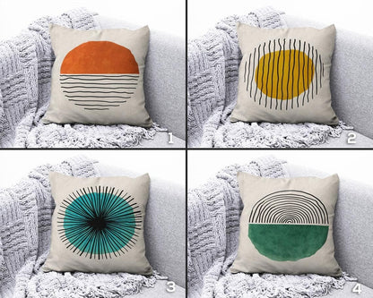 Onay Abstract Geometric Cushion Cover Sun Cushion Case
