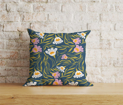 Onay Home Textile Cushion Covers 9 / 12 x 12 inch (30 x 30 cm) Double Side Abstract Multicoloured Flowers Cushion Cover Scandinavian