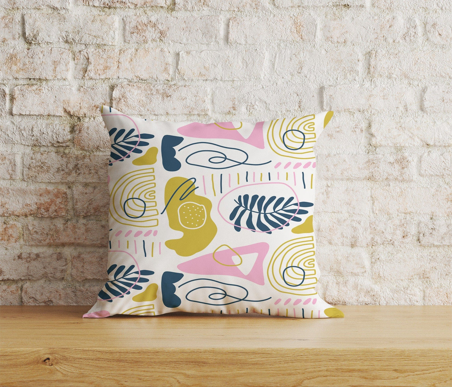 Onay Home Textile Cushion Covers 4 / 12 x 12 inch (30 x 30 cm) Double Side Abstract Multicoloured Flowers Cushion Cover Scandinavian