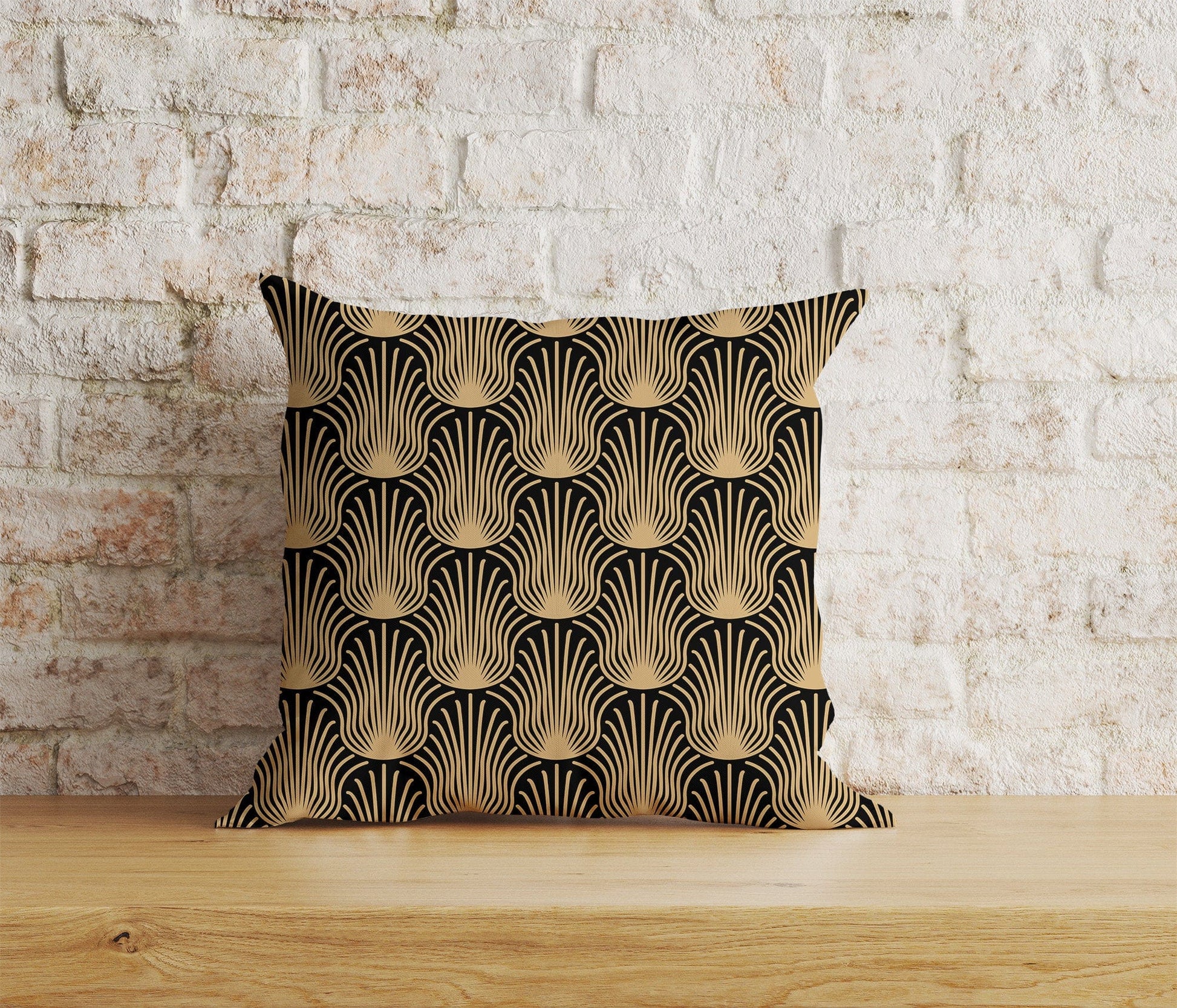Onay Home Textile 2 / 12 x 12 inch (30 x 30 cm) Double Side Art Deco Cushion Cover Gold Art Deco Couch Pillow Cover