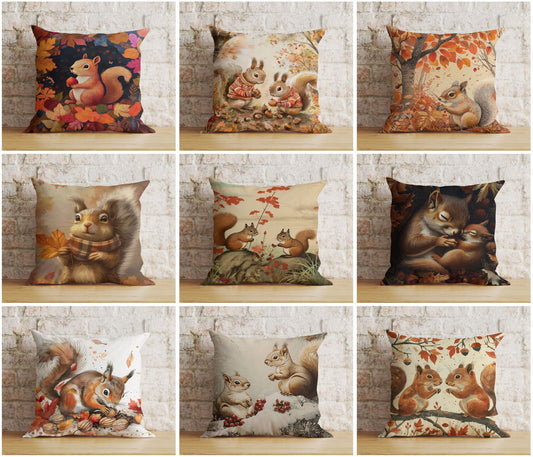 Onay Autumn Fall Trend Squirrel Throw Cushion Covers