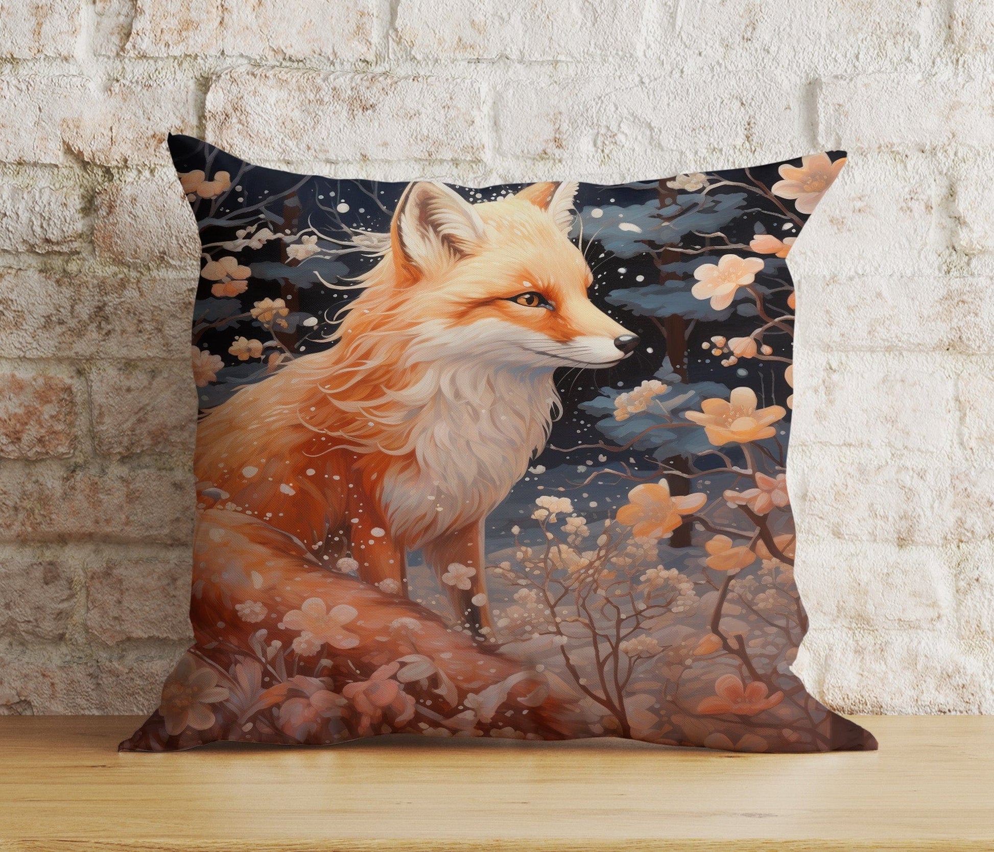 Onay Cushion Covers Autumn Fox in Fall Leaves Cushion Covers
