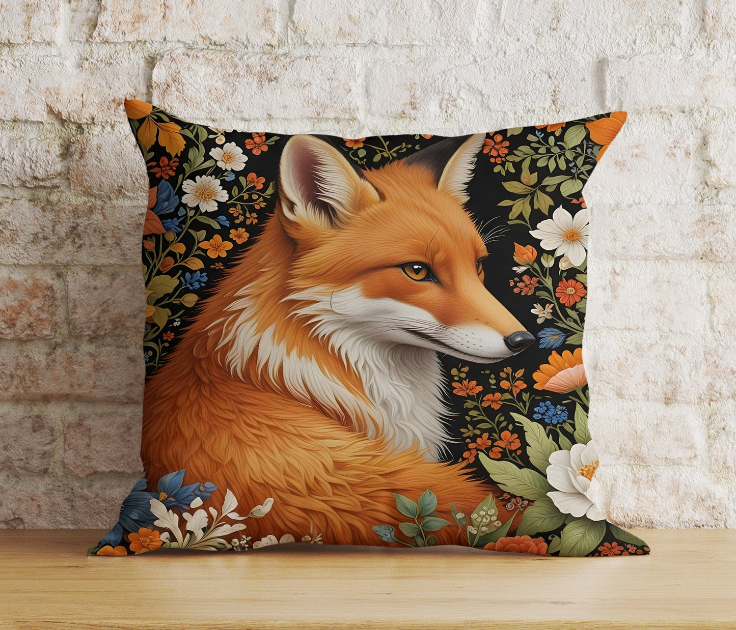 Onay Cushion Covers Autumn Fox in Fall Leaves Cushion Covers