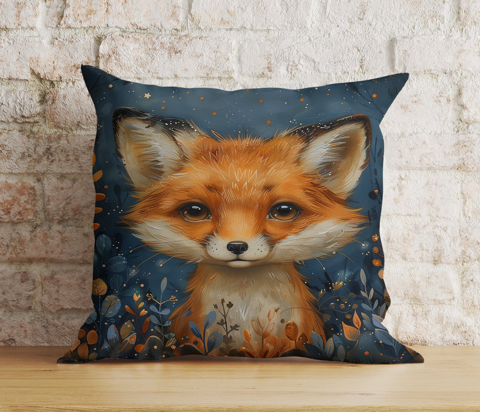 Onay Cushion Covers Autumn Fox in Fall Leaves Cushion Covers
