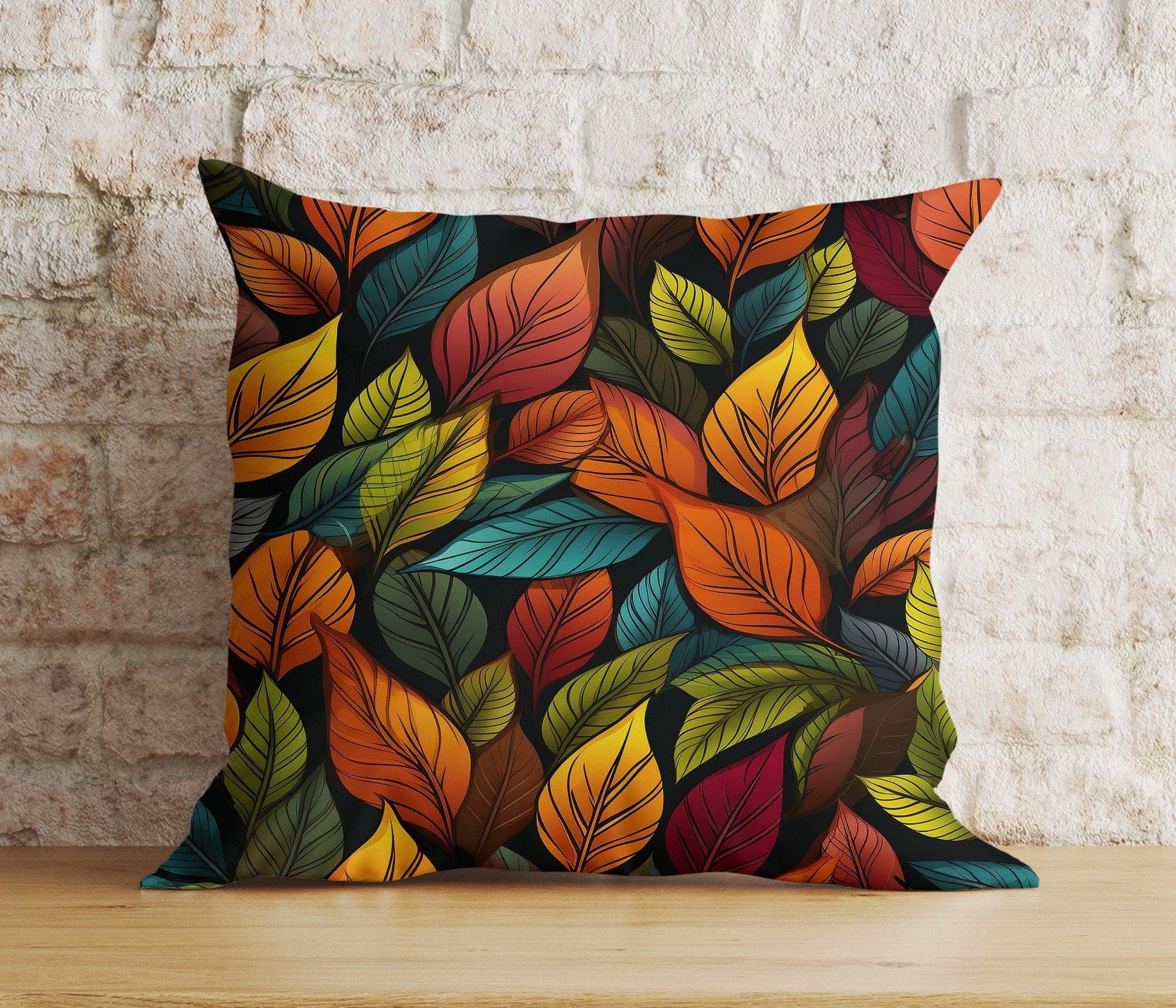 Onay 8 / 12 x 12 inch (30 x 30 cm) Double Side Autumn Leaf Pattern Cushion Covers Exquisite Floral & Leafy Pillow Covers