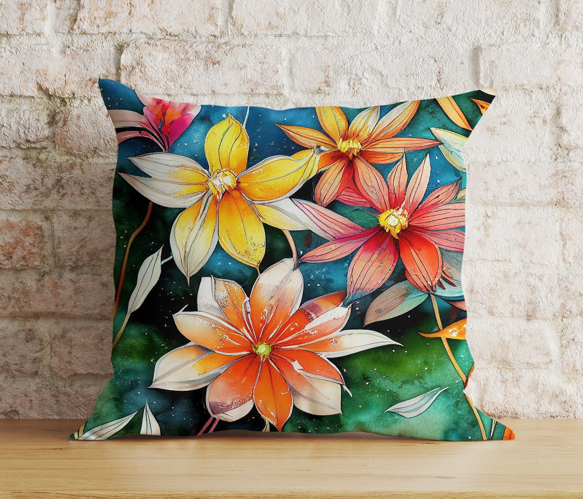 Onay 7 / 12 x 12 inch (30 x 30 cm) Double Side Autumn Leaf Pattern Cushion Covers Exquisite Floral & Leafy Pillow Covers