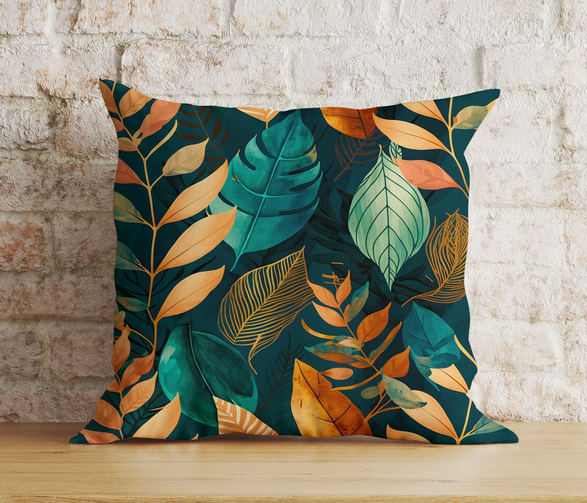 Onay 5 / 12 x 12 inch (30 x 30 cm) Double Side Autumn Leaf Pattern Cushion Covers Exquisite Floral & Leafy Pillow Covers