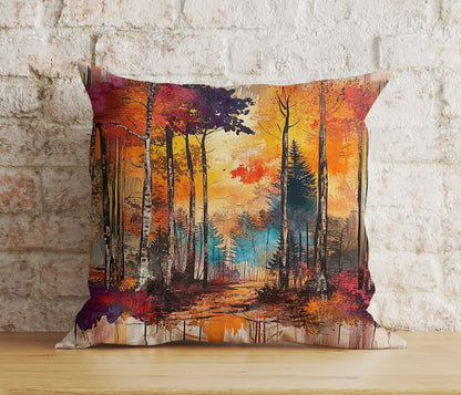 Onay Cushion Covers Autumn Trees and Leaves Pillow Cover Vibrant Fall Nature Cushion Covers