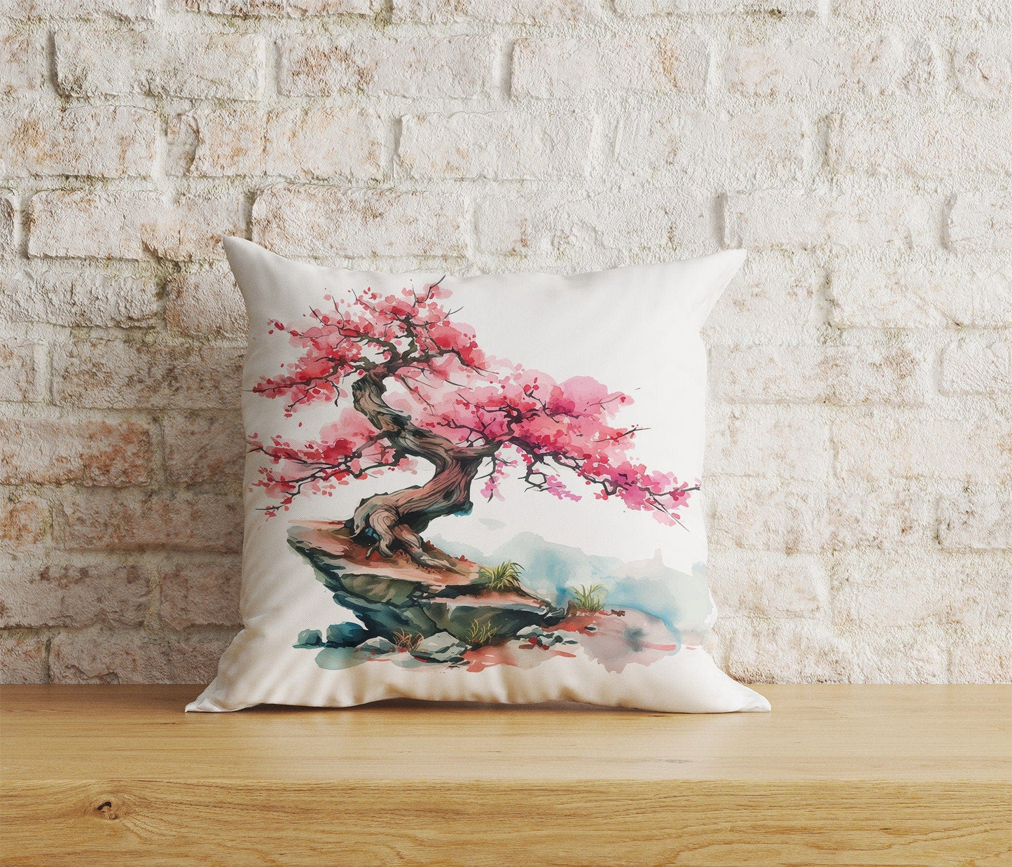 Onay Cushion Covers 9 / 12 x 12 inch (30 x 30 cm) Double Side Autumn Zen Garden Watercolor Garden Cushion Cover