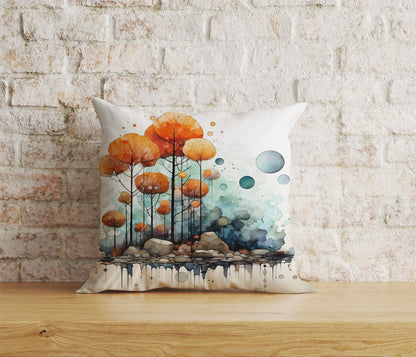 Onay Cushion Covers 5 / 12 x 12 inch (30 x 30 cm) Double Side Autumn Zen Garden Watercolor Garden Cushion Cover