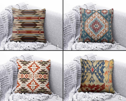 Onay Aztec Kilim Cushion Cover Ethnic Rug Pattern Cushion Case