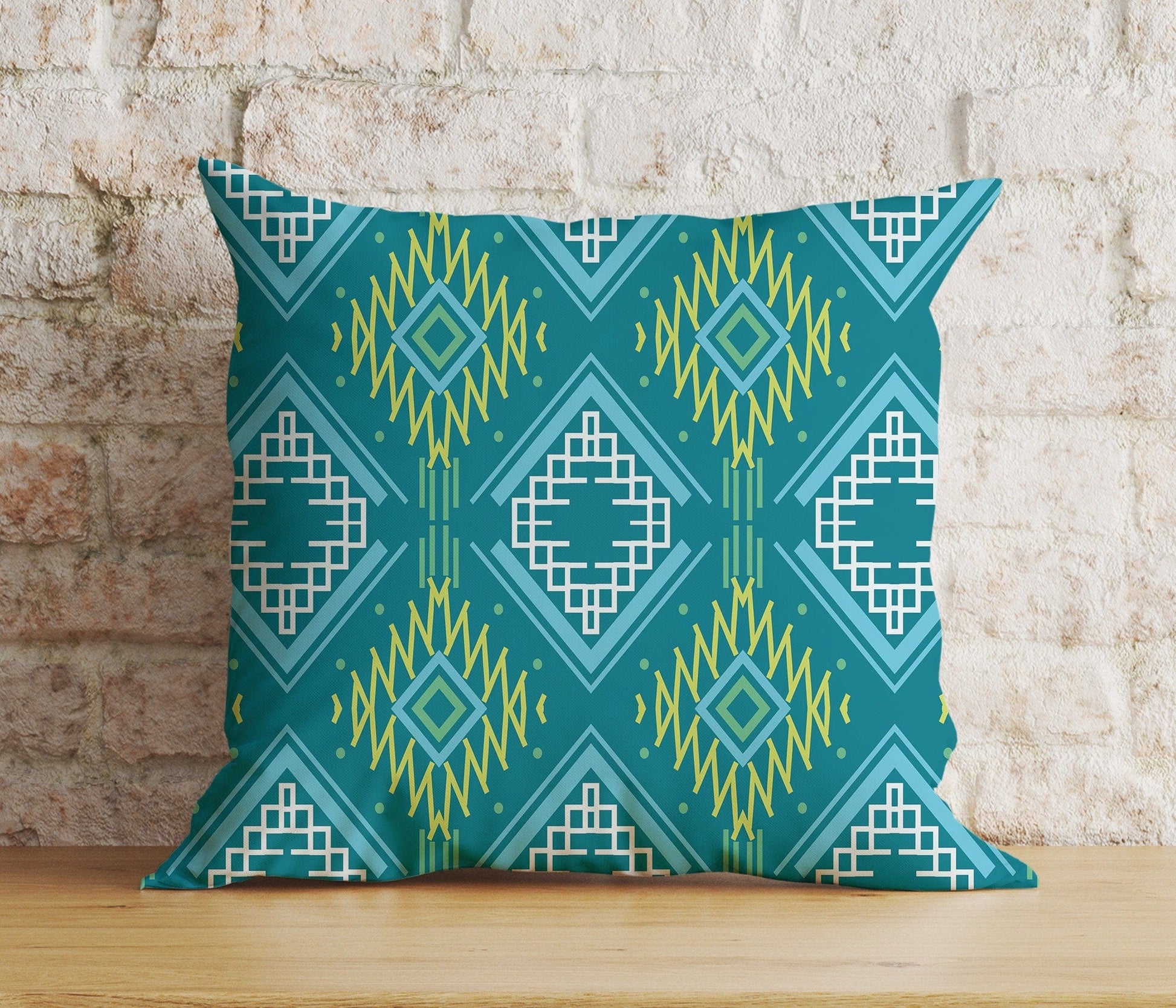 Onay 6 / 12 x 12 inch (30 x 30 cm) Double Side Aztec Kilim Cushion Cover Ethnic Southwestern Bedroom Throw Pillow Cover