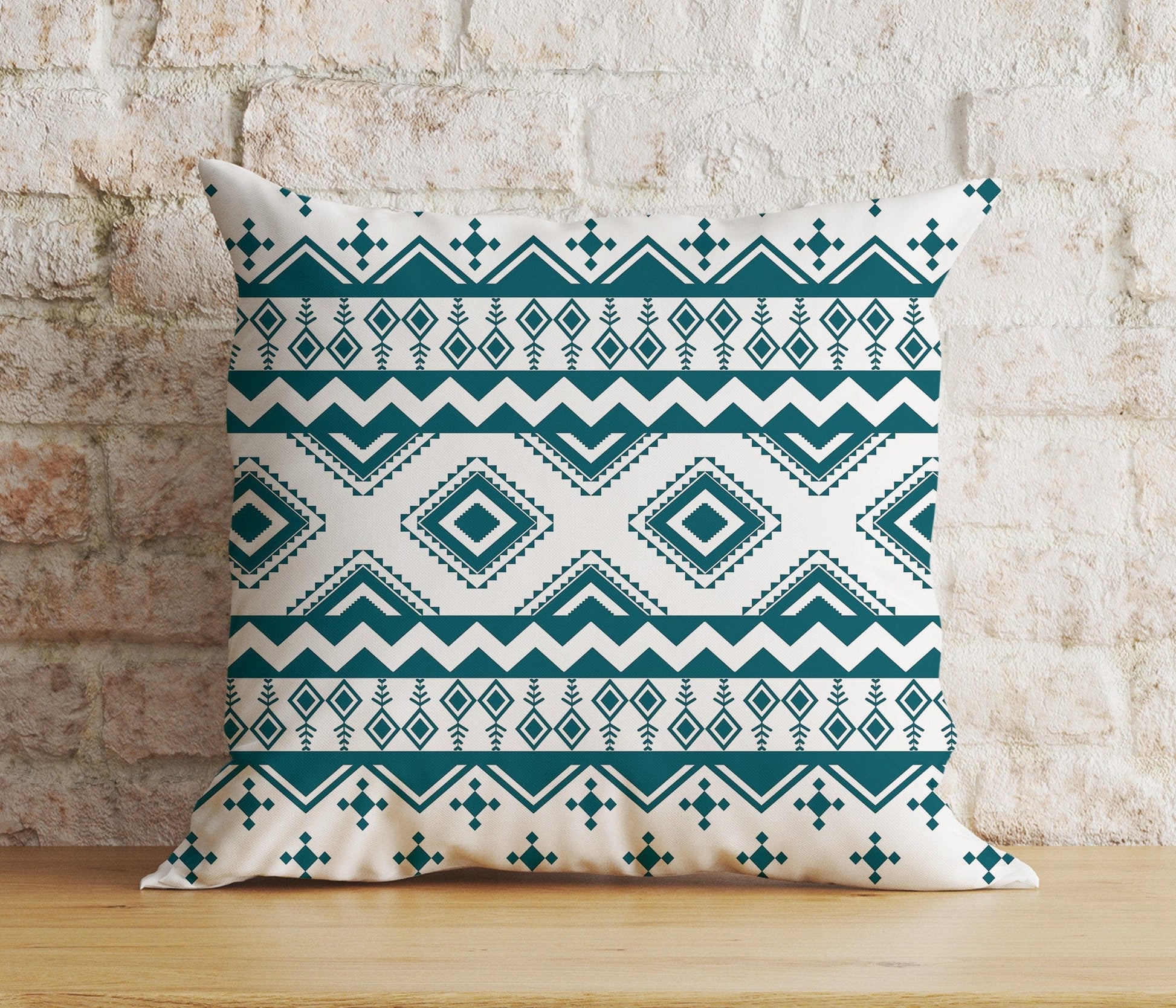 Onay 5 / 12 x 12 inch (30 x 30 cm) Double Side Aztec Kilim Cushion Cover Ethnic Southwestern Bedroom Throw Pillow Cover