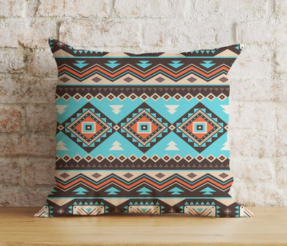 Onay 4 / 12 x 12 inch (30 x 30 cm) Double Side Aztec Kilim Cushion Cover Ethnic Southwestern Bedroom Throw Pillow Cover