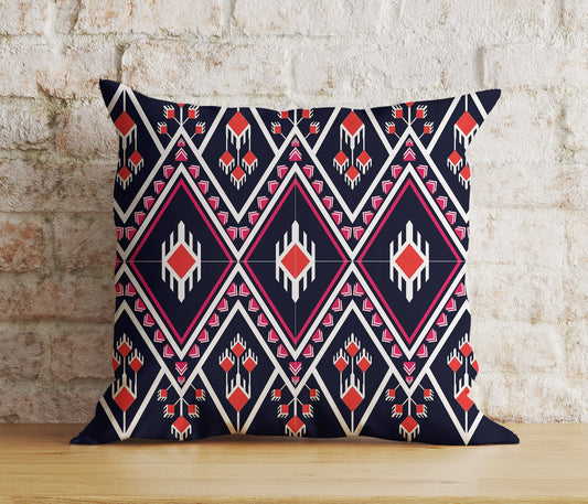 Onay 1 / 12 x 12 inch (30 x 30 cm) Double Side Aztec Kilim Cushion Cover Ethnic Southwestern Bedroom Throw Pillow Cover