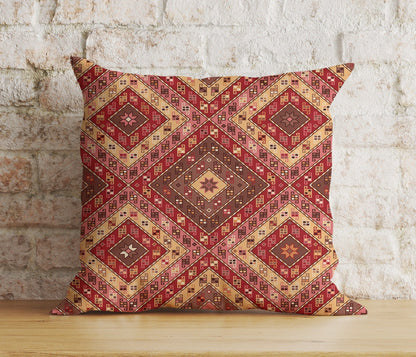Onay 5 / 12 x 12 inch (30 x 30 cm) Double Side Aztec Southwestern Cushion Cover Traditional Turkish Kilim Pillow Cover