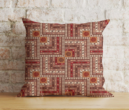 Onay 4 / 12 x 12 inch (30 x 30 cm) Double Side Aztec Southwestern Cushion Cover Traditional Turkish Kilim Pillow Cover