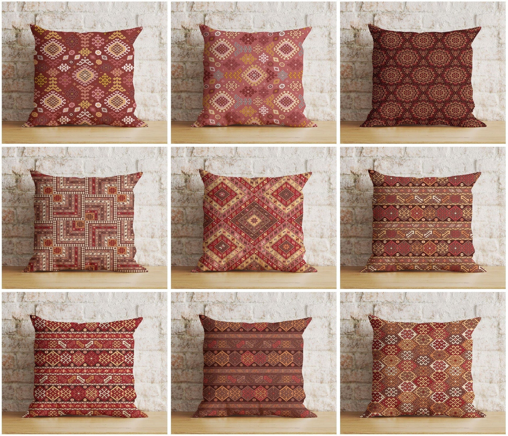 Onay Aztec Southwestern Cushion Cover Traditional Turkish Kilim Pillow Cover