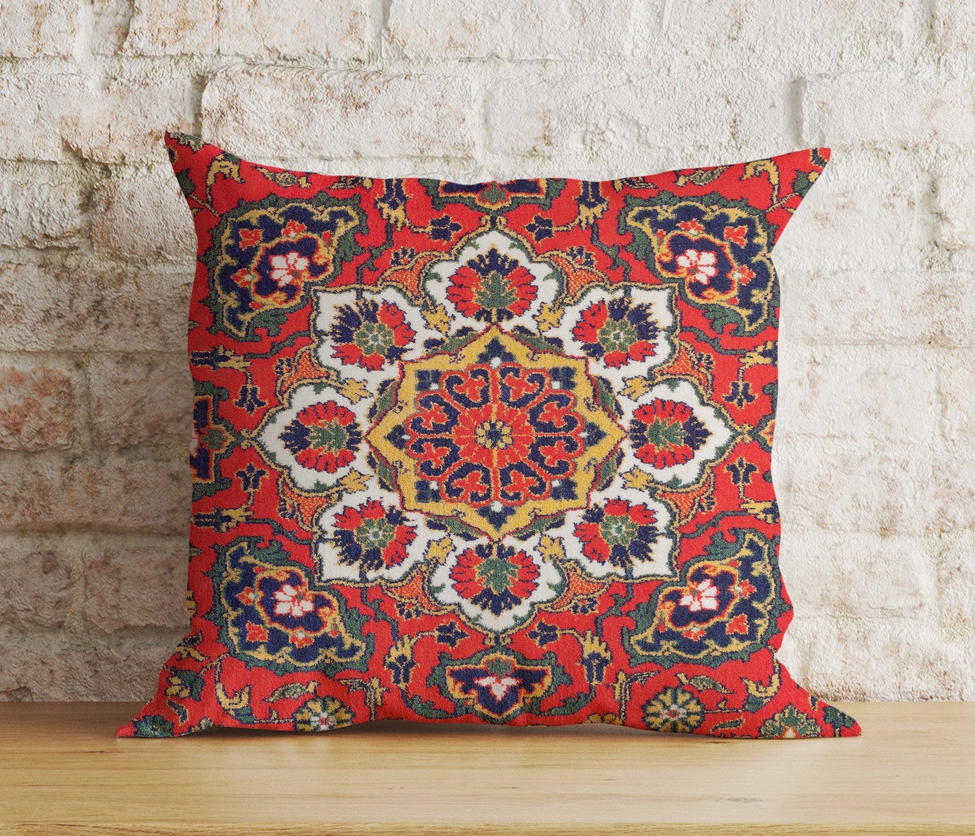 Onay 8 / 12 x 12 inch (30 x 30 cm) Double Side Aztec Southwestern Cushion Cover Turkish Kilim Euro Shams Pillow Cover