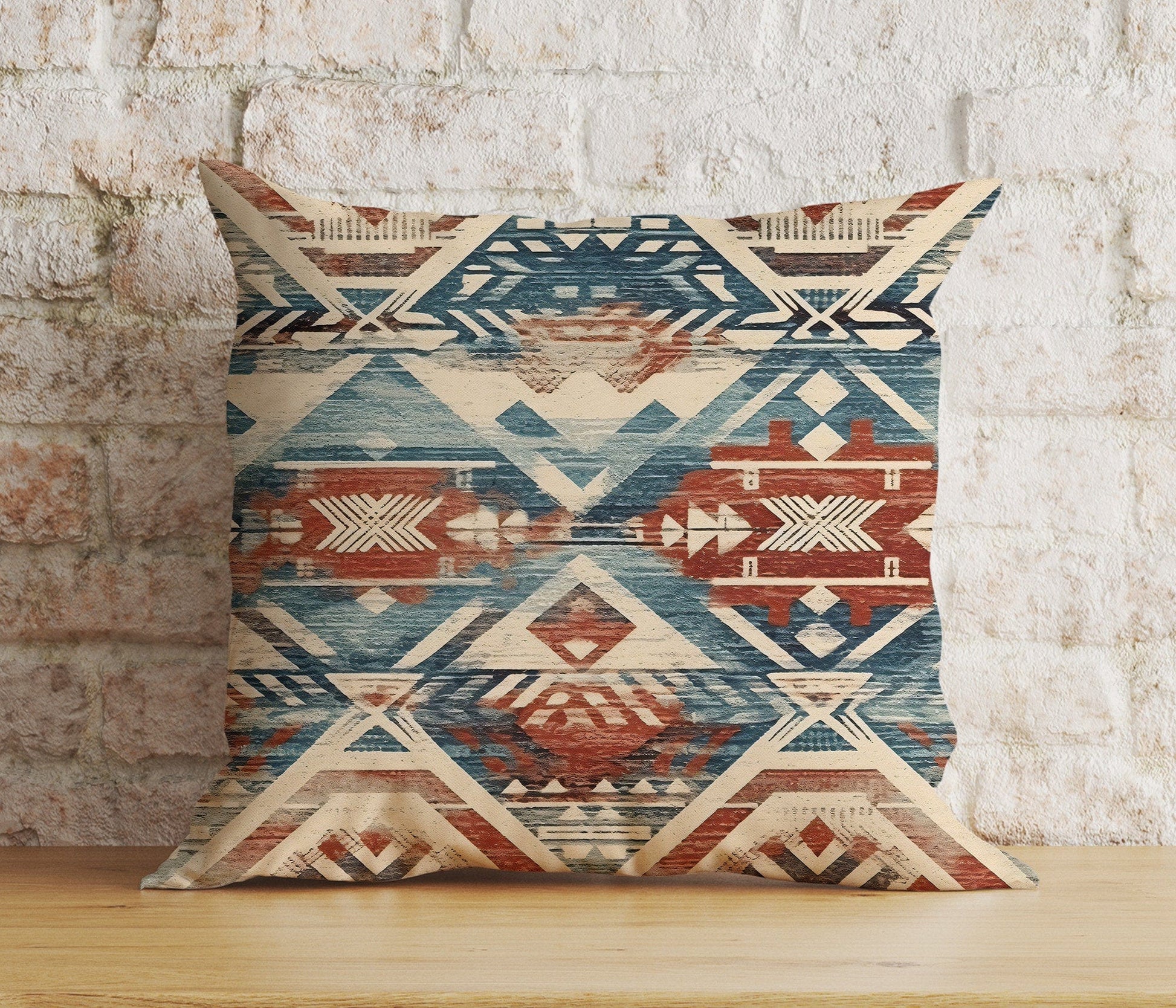 Onay 6 / 12 x 12 inch (30 x 30 cm) Double Side Aztec Southwestern Cushion Cover Turkish Kilim Euro Shams Pillow Cover