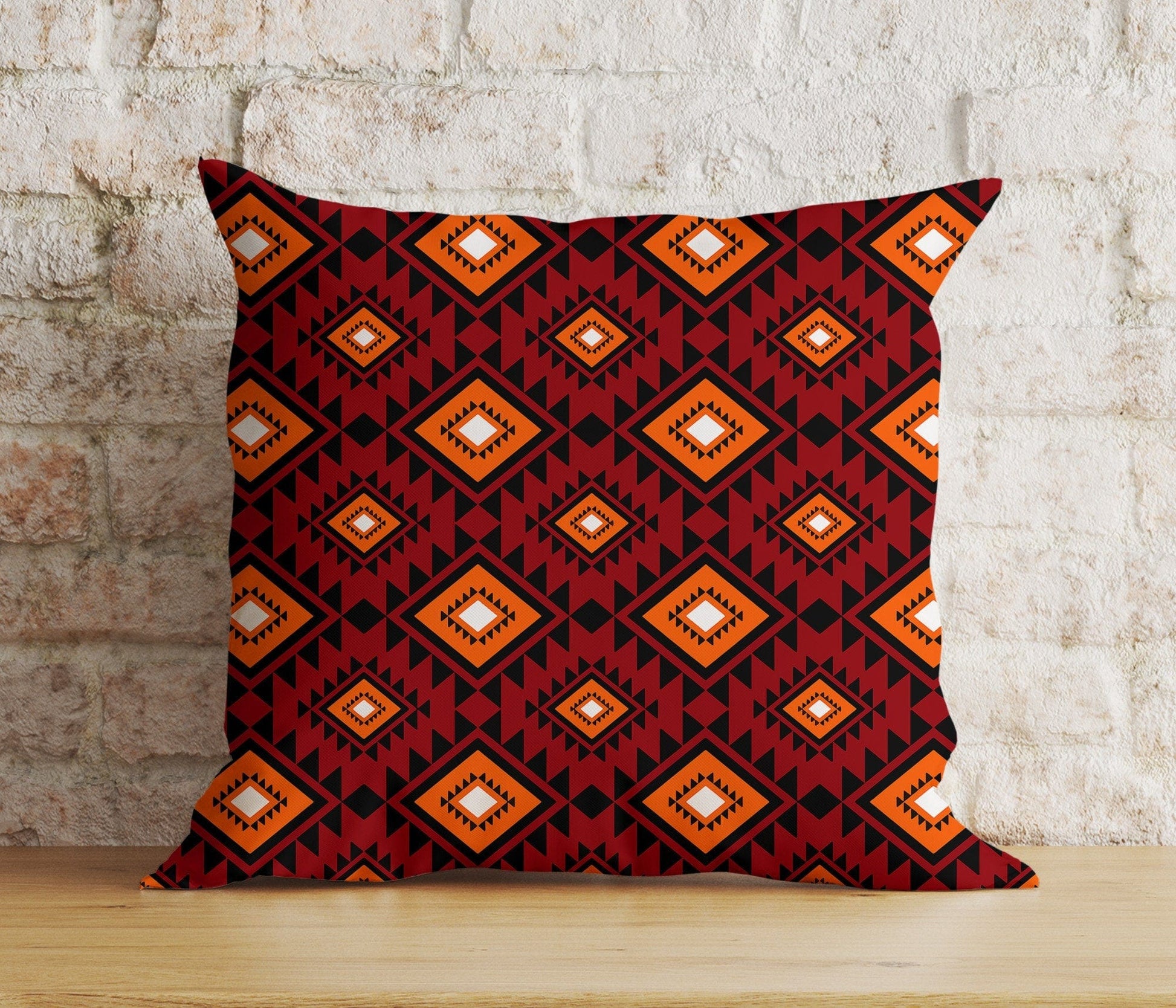 Onay 4 / 12 x 12 inch (30 x 30 cm) Double Side Aztec Southwestern Cushion Cover Turkish Kilim Euro Shams Pillow Cover