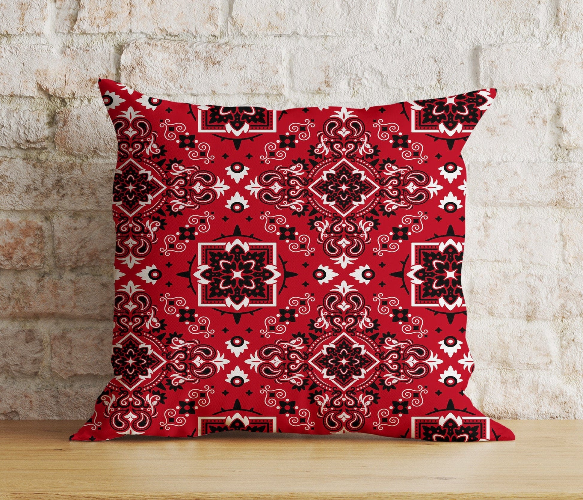 Onay 1 / 12 x 12 inch (30 x 30 cm) Double Side Aztec Southwestern Cushion Cover Turkish Kilim Euro Shams Pillow Cover