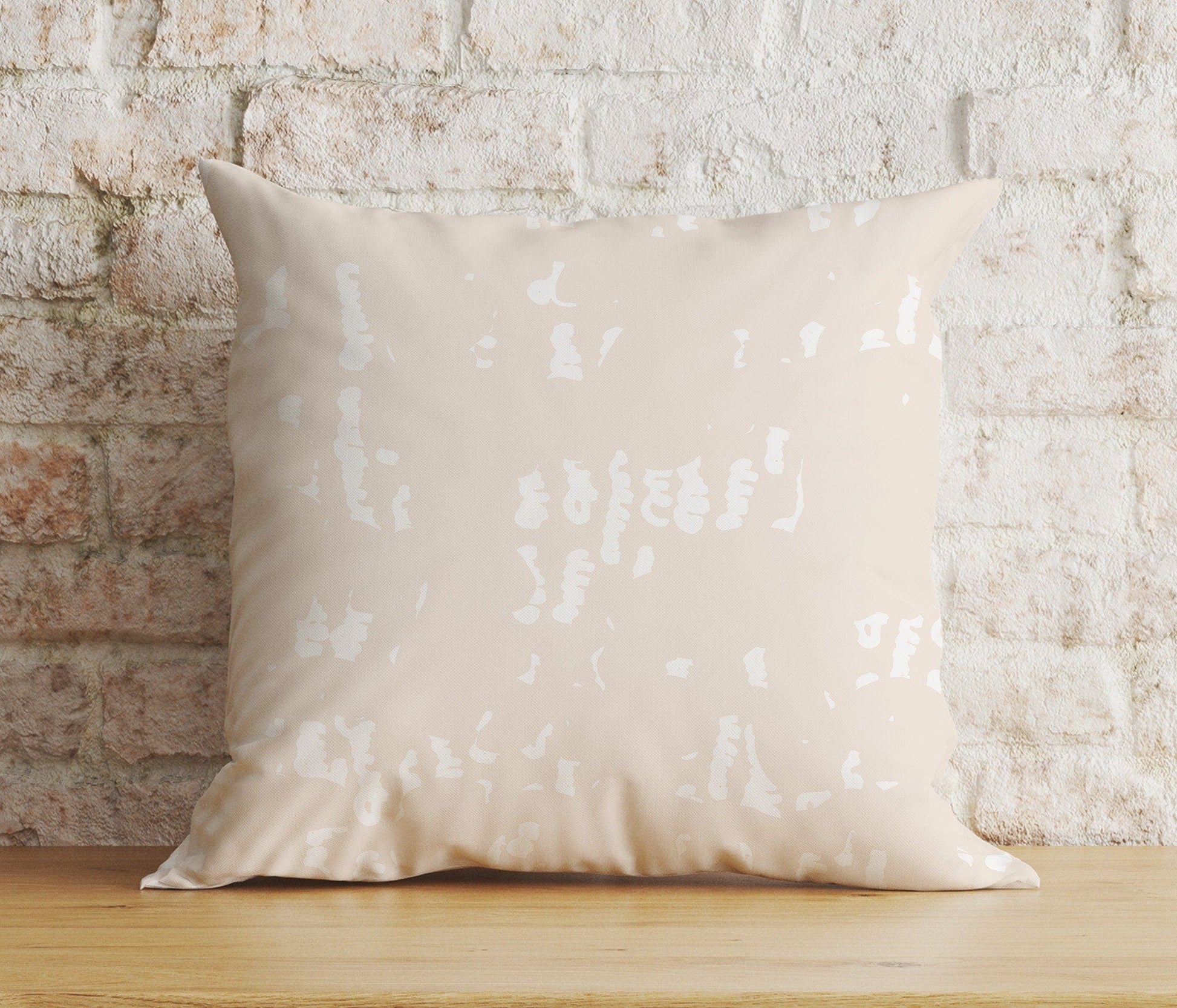 Onay Home Textile 1 / 12 x 12 inch (30 x 30 cm) Double Side Beige Cushion Covers Beige Pillow Cover Tia Cream Throw