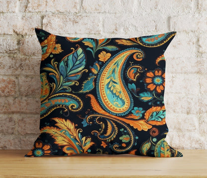 Onay 6 / 12 x 12 inch (30 x 30 cm) Double Side Black Floral Cushion Cover Dark Floral Bedroom Throw Pillow Cover